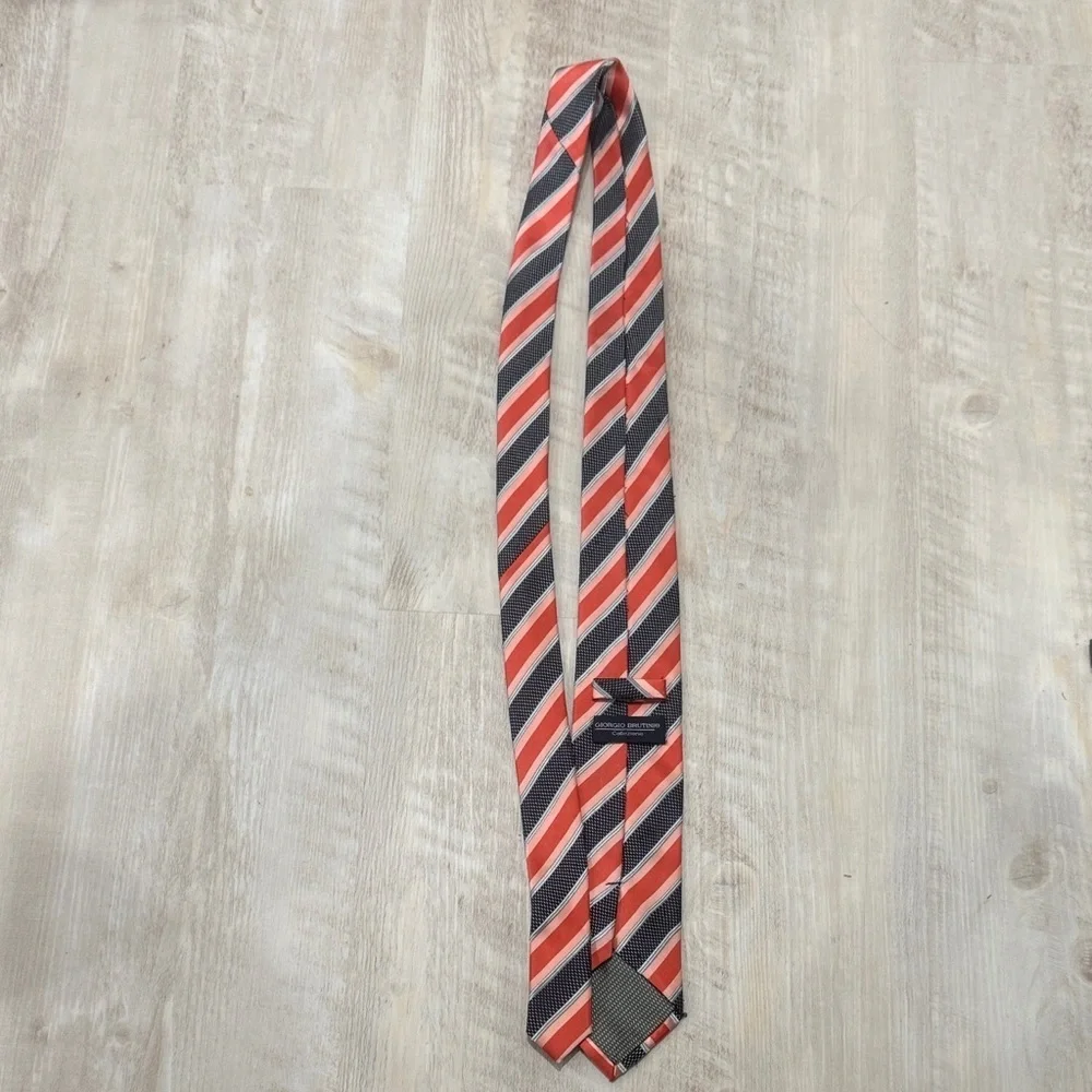 Giorgio Brutini Striped Red and Black Men's Tie